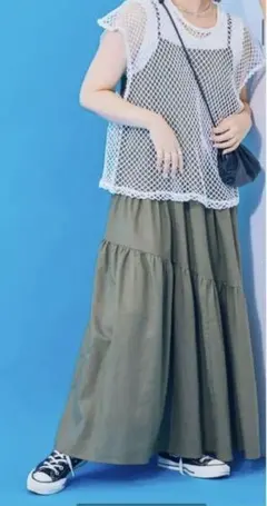 メッシュTEE付キャミワンピース