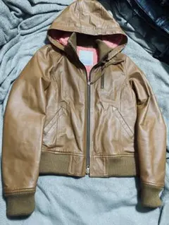 美品　Xgirl 日本　本革限定 レザージャケット ライダース レザーパーカー