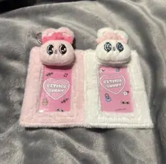 エスターバニー ボアトレカケース パスケース キーホルダー ピンク ホワイト