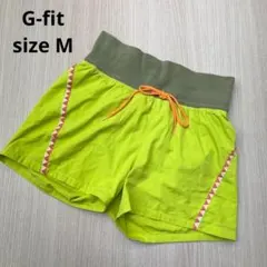 G-fit ランニング ショートパンツ ハーフパンツ M 蛍光 イエローのサムネイル