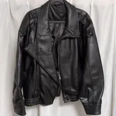 ZARA ダブルライダースジャケット ブラック Lサイズのサムネイル