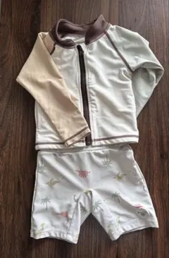 アプレレクール　水着　ラッシュガード　80cm 恐竜柄