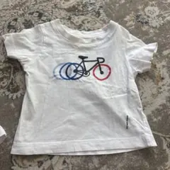 自転車イラスト ホワイトTシャツのサムネイル