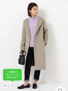 ユナイテッドアローズ　グリーンレーベルリラクシング　ラップノーカラーコート