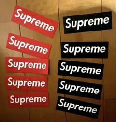 Supreme ステッカー 赤5枚 黒5枚 計10枚セット