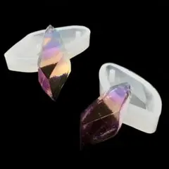 レジン　シリコンモールド　クリスタル型　大・小セット　各1個ずつ