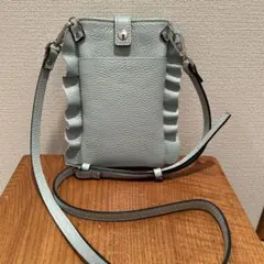 RIPANI フリルデザイン ライトブルー レザーショルダーバッグのサムネイル
