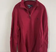 ★大人気★【ボルドー】Ralph Lauren ハーフジップ スウェット