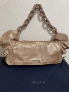 PRADA パーティバッグ フラワーモチーフ極美品 - メルカリ