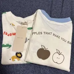 【新品未使用】petit main 長袖Tシャツ 2枚セット 90cm