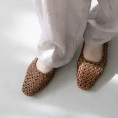 メッシュスクエアパンプスmenue