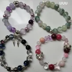 ハンドメイド ブレスレット バングル4点セット