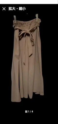3L 茶色ウエストリボン付き ワイドパンツ12月16日までの購入希望