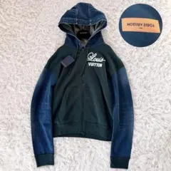 全新帶吊牌 路易威登 拉鍊牛仔外套 品牌標誌 徽章 L碼相當