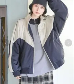 ニコアンド ブルゾン 中綿トラックジャケット ユニセックス