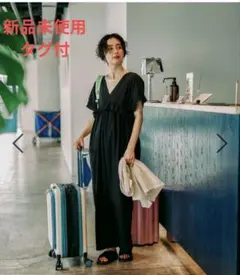 【新品未使用タグ付】nikoand...DRY クシュイージロンパース ブラック
