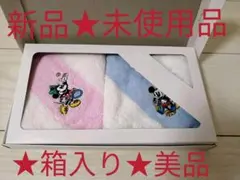 新品箱入り★ハンドタオル2枚セット（ミッキー＆ミニー）
