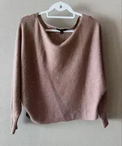 BANANA REPUBLIC ラメ入りニット Lサイズ 茶系