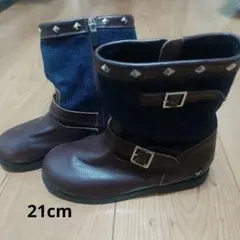 DOUBLE.B デニムブーツ　21cmのサムネイル