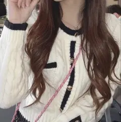 新品未使用 リブニットカーディガントップス