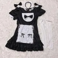 ❤️限定1セット❤️メイド服 コスプレ XL 黒白 フリル新品未使用 ハロウィン