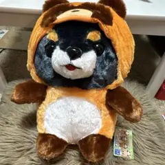 フード付き豆柴のぬいぐるみ