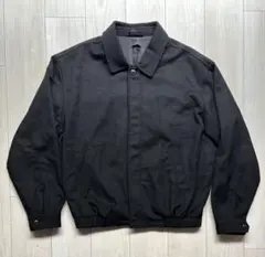 YKKゴールドジップ 黒ウールジャケット ユニフォーム系 無地
