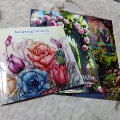 大人の塗り絵3冊組★ガーデン、フラワー系