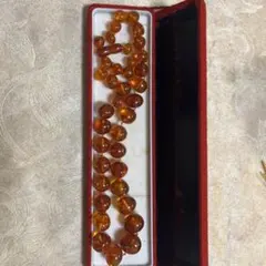 天然琥珀　9〜20ミリ　約60センチロングネックレス