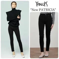 新品 ヤヌーク NEW PATRICIA スキニー デニム ブラック 22