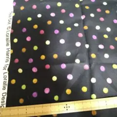 #3087　ロラライハリスカットクロス　Tea Dot　約55✕50cm