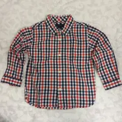 TOMMY HILFIGER チェック柄長袖シャツ 2T