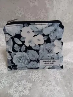 GWセール中/12cmファスナーポーチ/フラットポーチ/ハンドメイド/花柄