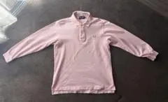 FRED PERRY ピンク 長袖ポロシャツ M