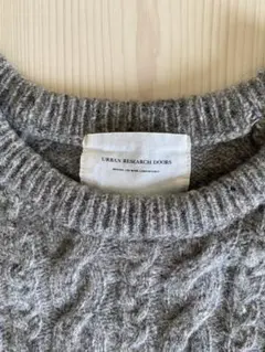 URBAN RESEARCH DOORS ケーブル セーター ウール ネップ