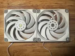 静音 PCケースファン 120mm ホワイト 2個セット