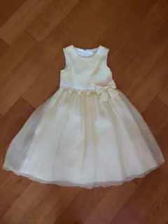 CHOPIN 　フローラル刺繍 イエロードレス 130cm