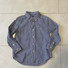 Ralph Lauren 青と白のストライプシャツ 4サイズ　110cm