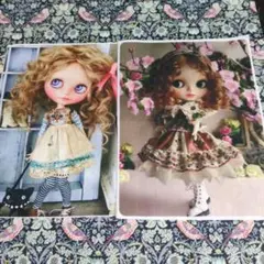 未使用　可愛い女の子パネル生地2枚＆リバティ生地です。