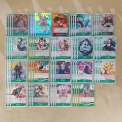 ワンピースカード 受け継がれる意思 緑 SR以下 4コン まとめ売り 計73枚