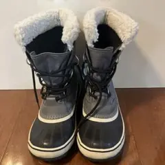 SOREL ソレル　24㎝ ファー付き　スノーブーツ グレー　防水