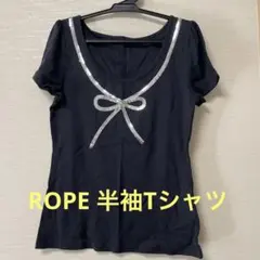 ★ROPE ロペ★黒Tシャツ　スパンコールのサムネイル