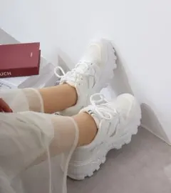 LOVEHUNTER 軽量 厚底ダッドスニーカー/LL