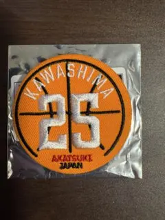 アカツキジャパン 川島悠翔選手　刺繍缶バッジ