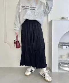 ソフトタッチワッシャーフレアスカート