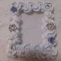 ホイップデコ　水色　銀色