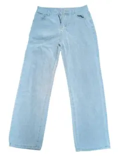 試着のみ　ストレートデニム 　Lサイズ ライトブルー