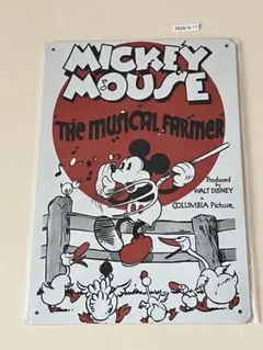 ミッキーマウス The Musical Farmer ブリキ看板 インテリア