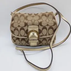 美品　COACH ショルダーバッグ　シグネチャーキャンバス