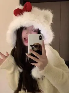 ハローキティ　shein キティ　帽子　ハット　被り物